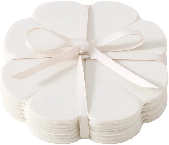 Onderzetters in Silicone per Bicchieri - 6 Pezzi a Forma di Cervo, Onderzetters per Bicchieri per Bevande, Multifunzionali, Resistenti al Calore, Antiscivolo, Onderzetters Decorativi per Tazze (Bianchi)