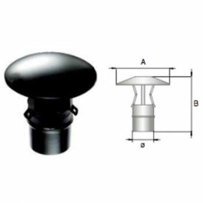 Cappello cinese maschio inox ner o d.100