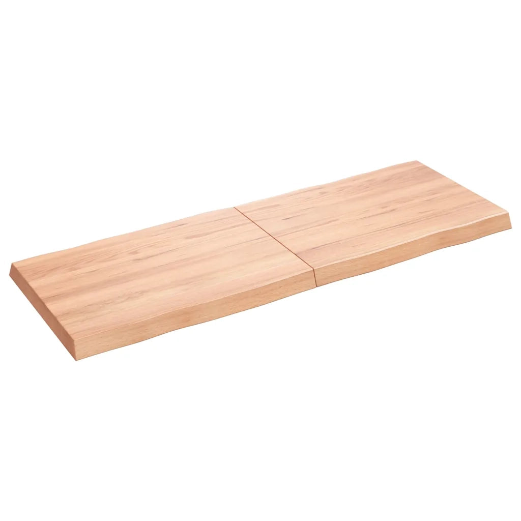 Piano Tavolo Marrone Chiaro 140x50x(2-6) cm Rovere Non Trattato 363965