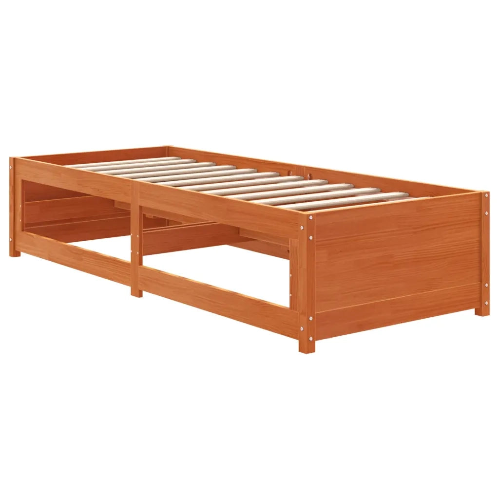 Dormeuse senza Materasso Marrone Cera 75x190 cm Legno di Pino 844480