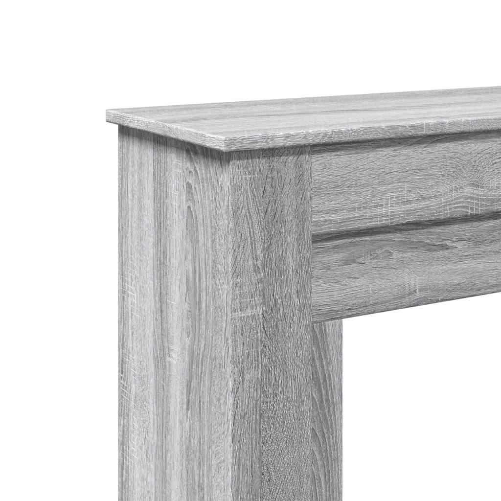 vidaXL Cornice per Camino Grigio Sonoma 90x30x90 cm in Truciolato