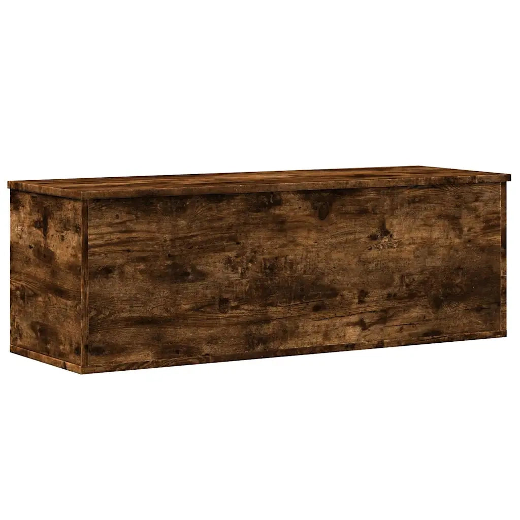 vidaXL Contenitore Portaoggetti Rovere Fumo 102x35x35 cm in Truciolato