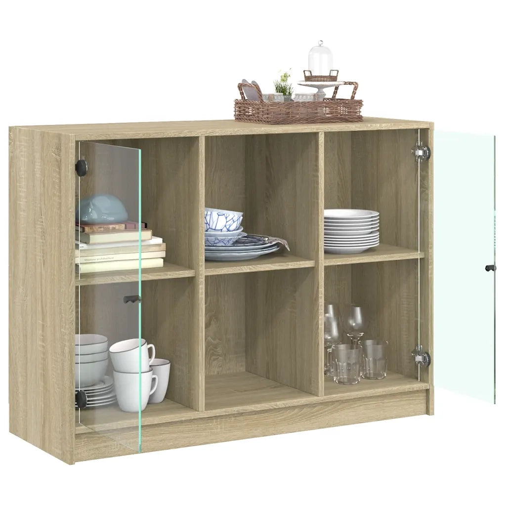 Credenza Rovere Sonoma 102x37x75,5 cm in Legno Multistrato 3295873