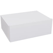 Comodino Sospeso Moderno 40x30x15 cm con Cassetto in Legno Bianco