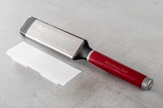 Raspialettrice a mano reversibile in acciaio inossidabile - Laccata - Raspialettrice per formaggio - Rosso vermiglio