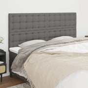 Testiera Grigio Scuro 200x5x118/128 cm Tessuto 3116789