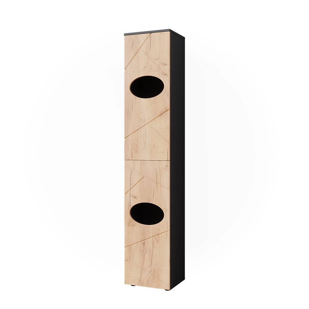 Vicco Armadietto per la biancheria Antracite/quercia dorata 32 x 192 cm