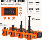 Cricotto idraulico per auto - Cricotto garage - Supporto assale - 5 Ton Cricotto elettrico per auto - 11023 Lbs Cricotto idraulico sollevamento - Cricotto auto portatile per SUV MPV Sedan Truck cambio gomme riparazione garage