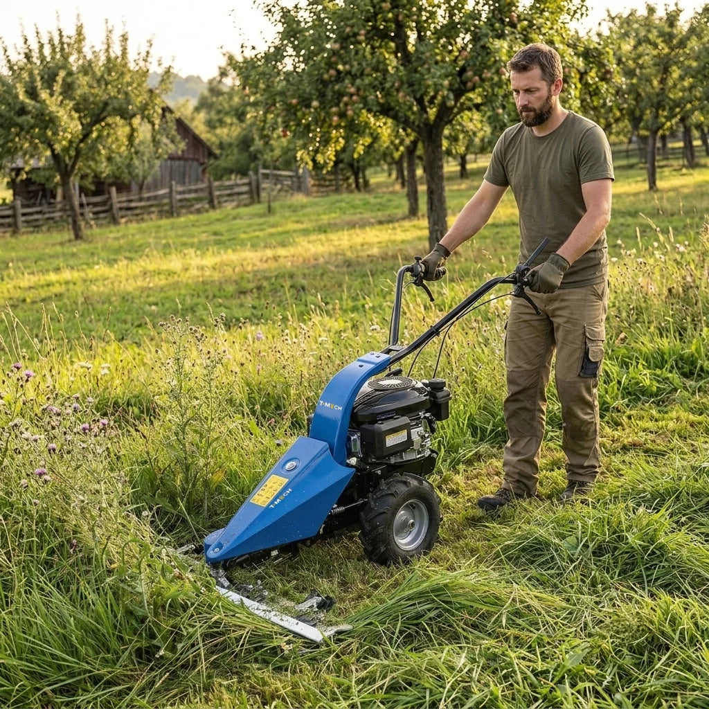 Falciatrice a Barra Benzina 3HP 87cm Taglia Erba Altezza Regolabile
