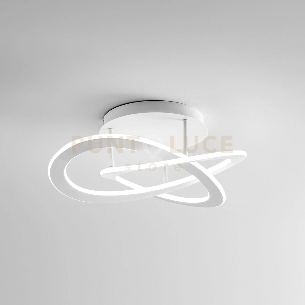 YARA P/M PLAFONIERA LED 3000K 1900LM 40W  DIMMERABILE 60CM SILICONE E ALLUMINIO