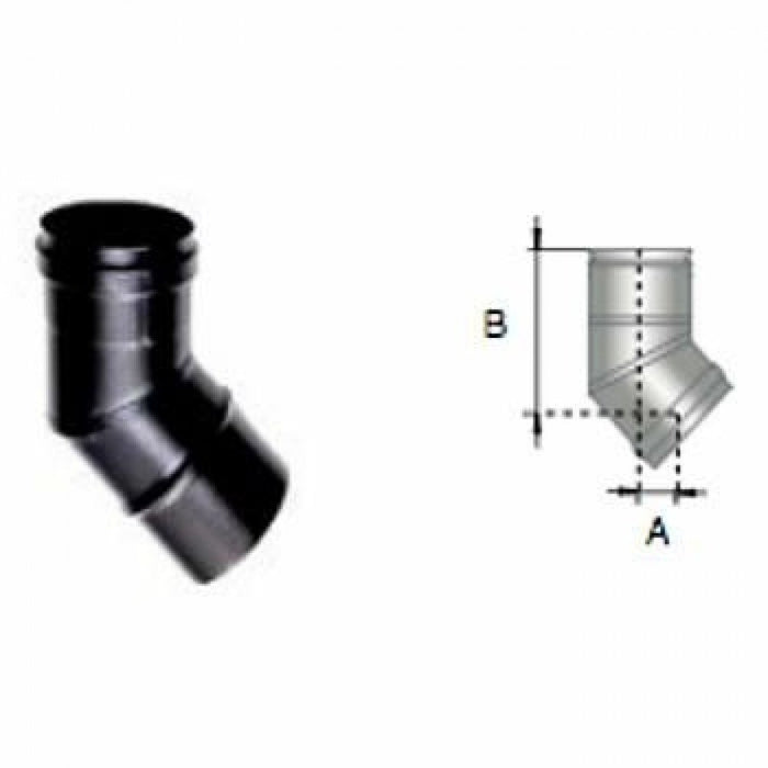 Curva 45 inox nero d.100 b08wywb 2d7