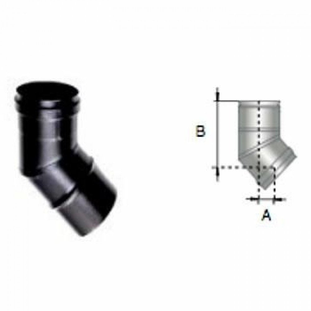 Curva 45 inox nero d.100 b08wywb 2d7