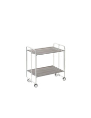 Carrello da cucina pieghevole bianco con ruote BAUHAUS 2 ripiani