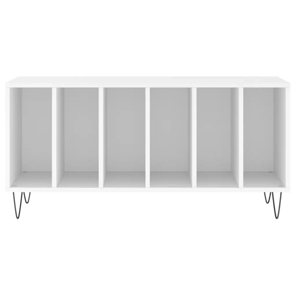 Mobile Porta Dischi Bianco 100x38x48 cm in Legno Multistrato 831748