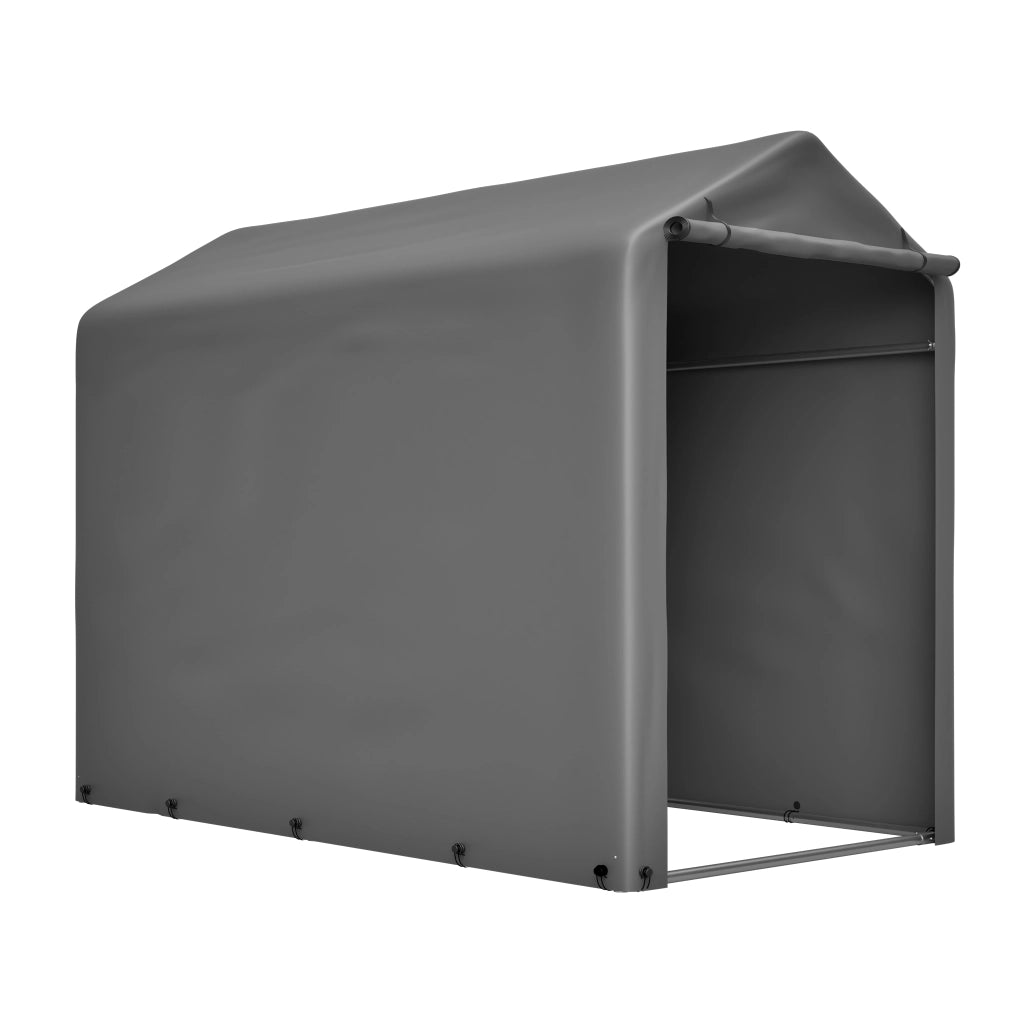 Tenda Garage per Biciclette 187x100x160 cm Grigio Scuro con Telo PE 170 g/m² e Telaio Zincato