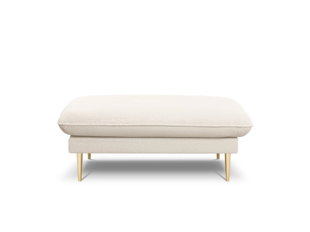 Cosmopolitan Design - Pouf "Vienna" in bouclé beige 