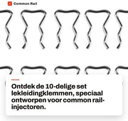 Set di Clip per Iniettore 10 pezzi - Clip di Accoppiamento - Clip Metalliche - Acciaio Durissimo - Supporto al Sistema di Iniezione - Diametro Interno 10,5 mm - Clip per Iniettore