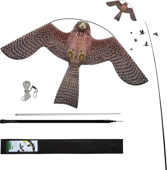 Vogel protezione telescopica con drago a 4 m di estensione retrattile per giardino, cortile, prato e campo