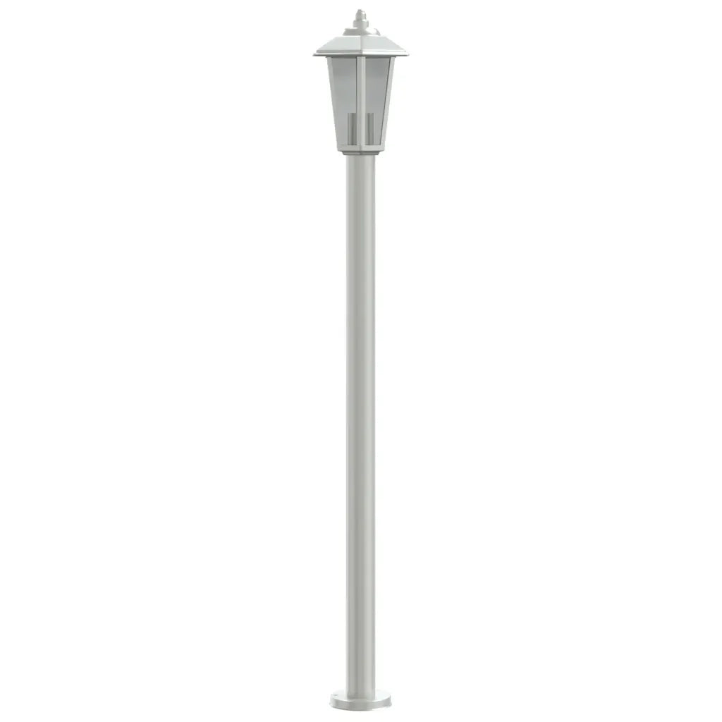 Lampada da Terra per Esterni Argento 120 cm in Acciaio Inox CFW3058324