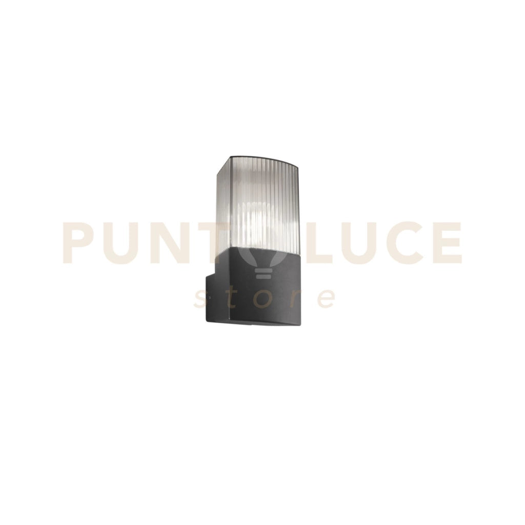 APPLIQUE DARK ANTRACITE E FUME' 1 LUCE ATTACCO E27 IP54 10,6X11,9X21,8CM