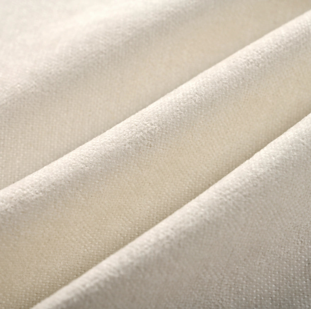 Divano in ciniglia e velluto a coste con poggiapiedi; USB e Type-C; beige; 223×146×84 cm