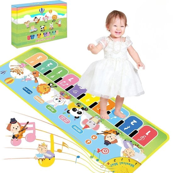 Pianomat XL - Piano Toetsenbord Grote Dimensione 148x60 cm - Mat per Piano - Mat per Danza - Mat per Gioco - Educativo Giocattolo - Regalo per Bambini - Età 3-9 Anni