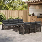 Set Divano da Giardino 8 pz Grigio polyrattan 3435944