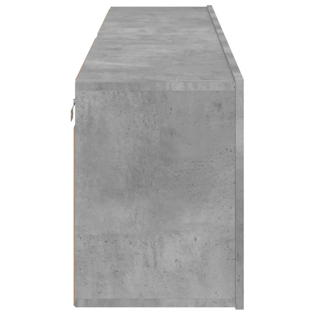 Mobile TV multimediale da parete mensola TV credenza TV per sala da pranzo soggiorno camera da letto 2 pezzi 80 x 30 x 41 cm grigio 02_0028934