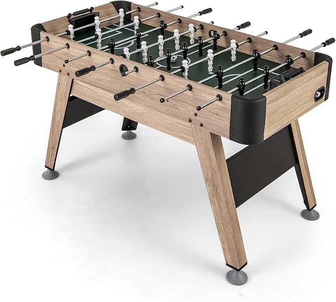 Mini Calcio Balilla, Tavolo Calcio Balilla con 2 Palle e 26 Giocatori, 2 Segnatori, Gioco Calcistico con Livelli Regolabili per Sala Giochi Feste, 137x68x84,5 cm