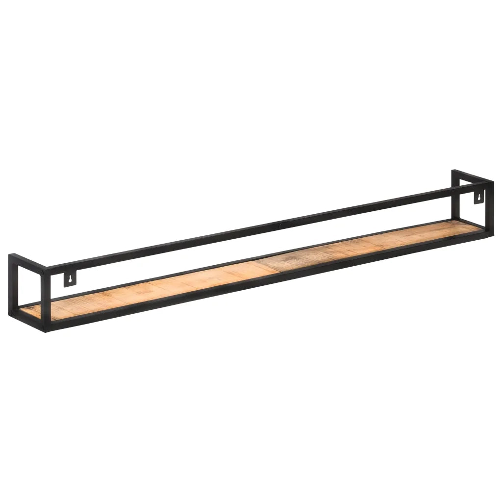Mensole a Muro 2 pz 160 cm in Legno di Mango Grezzo cod mxl 32755