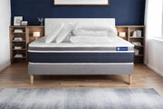 Pacchetto letto completo - Materasso 140x190cm + Box spring con doghe (in kit) + 2 cuscini + Piumino - Actilatex Confort