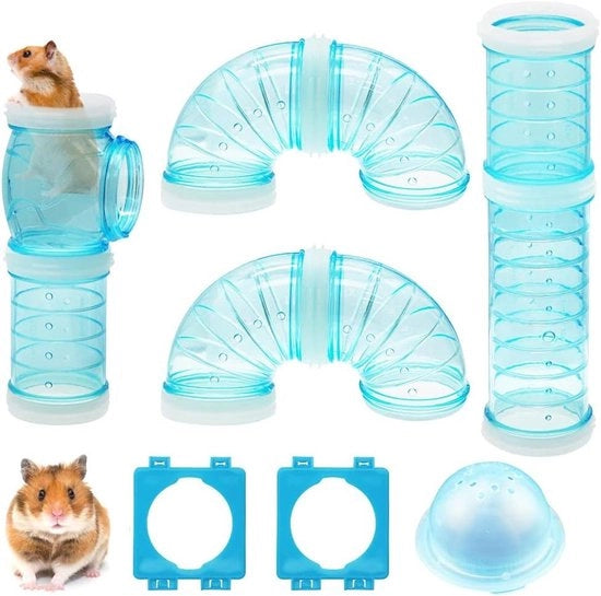 Set di tunnel e connettori per gabbie di hamster trasparenti, creativi e DIY per espandere lo spazio per piccoli animali