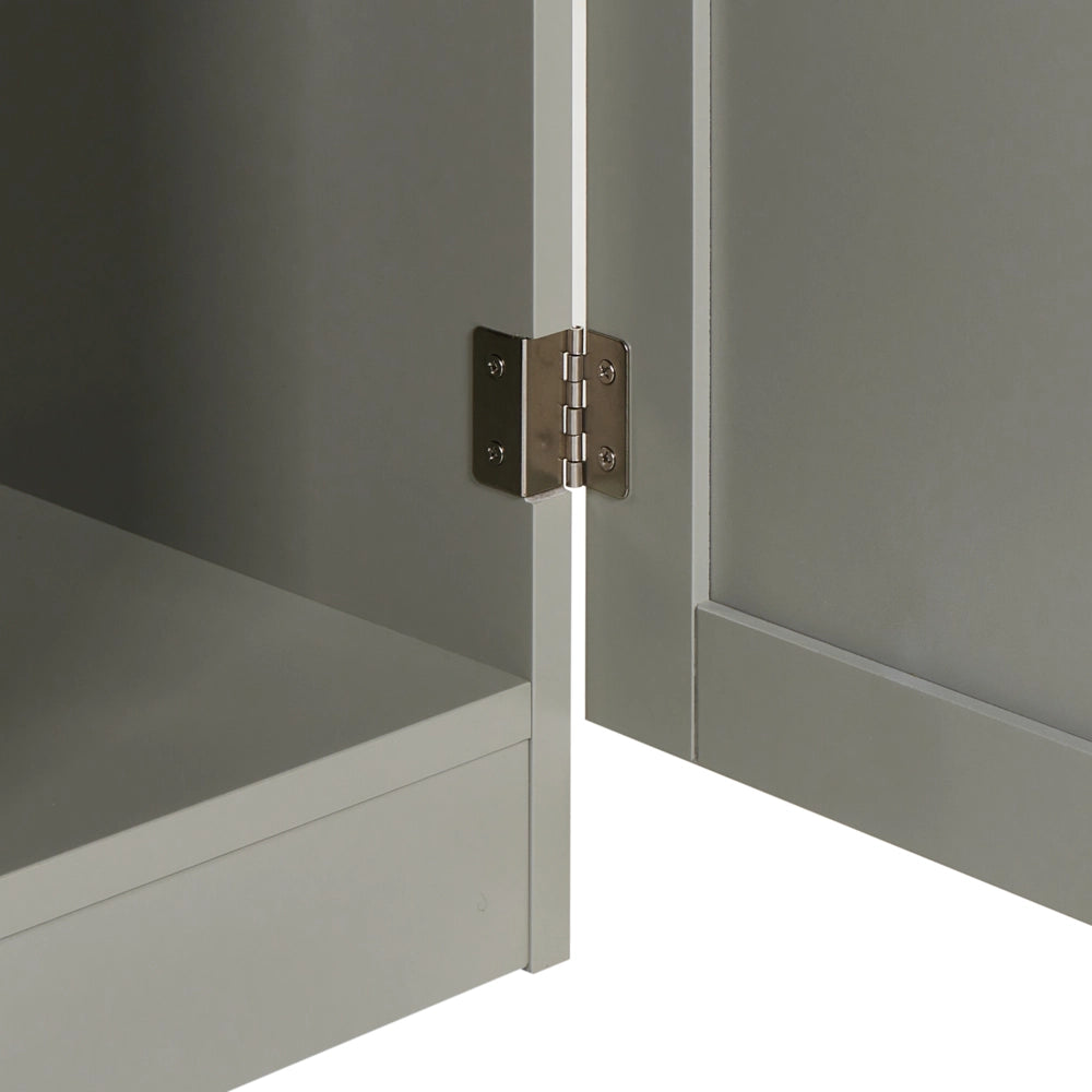 Mobile da bagno in MDF grigio con ripiani, stile tradizionale