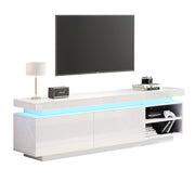 Mobile TV con 2 ante e LED - per soggiorno - 170×35×50 cm - bianco