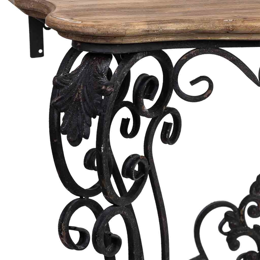 Console in legno e metallo finitura invecchiata 87x41x80h cm