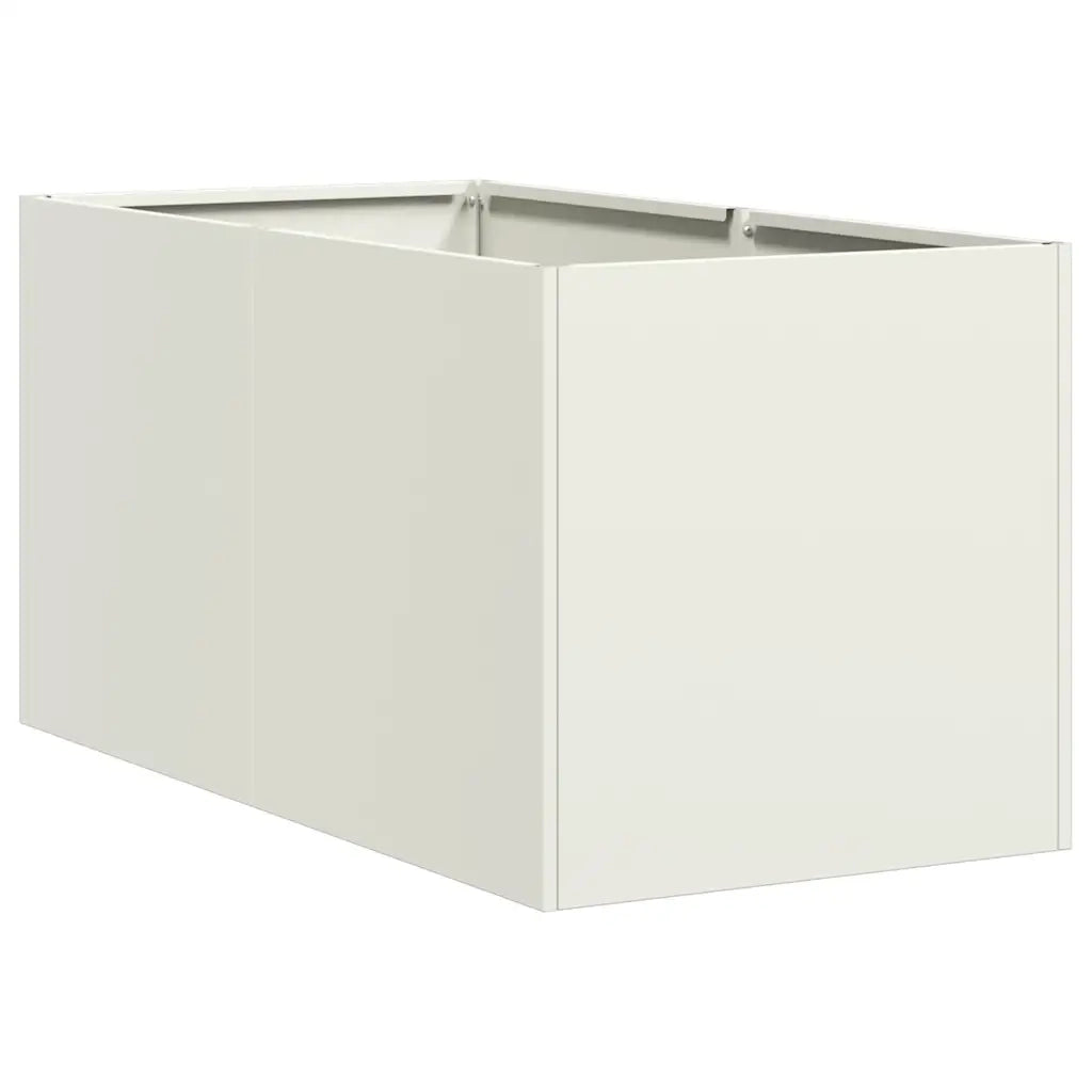 Fioriera Bianca 40x80x40 cm in Acciaio Laminato a Freddo 860732