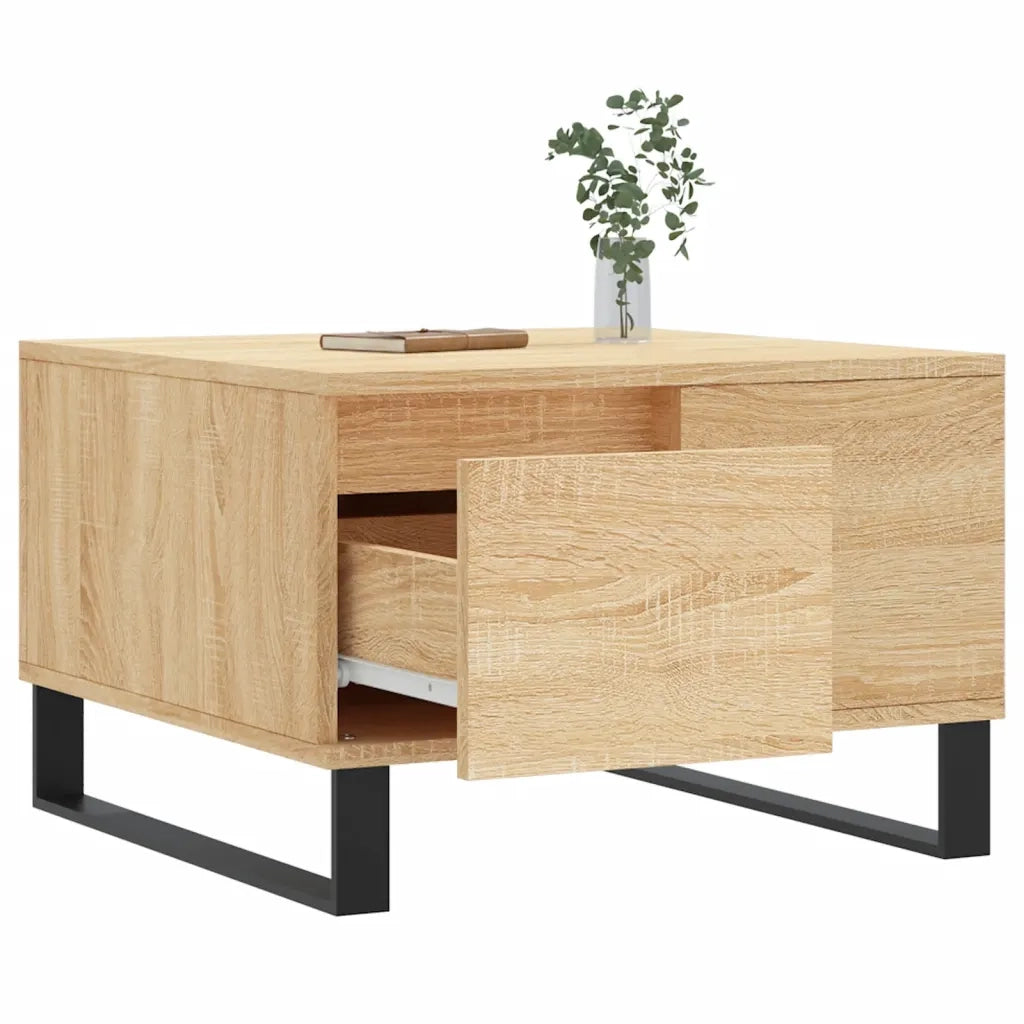 Tavolino Salotto Rovere Sonoma 55x55x36,5 cm Legno Multistrato 830767