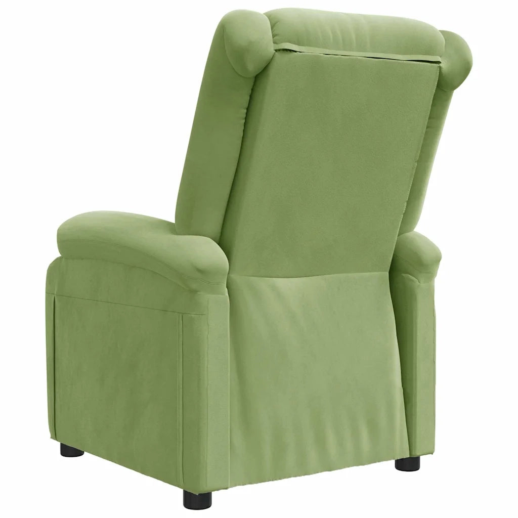 Divano Sedia-Poltrona Reclinabile Verde Chiaro in Velluto 710449