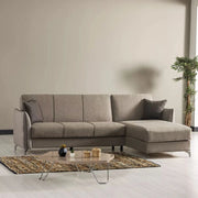 Divano grigio chiaro 277x132x90 cm