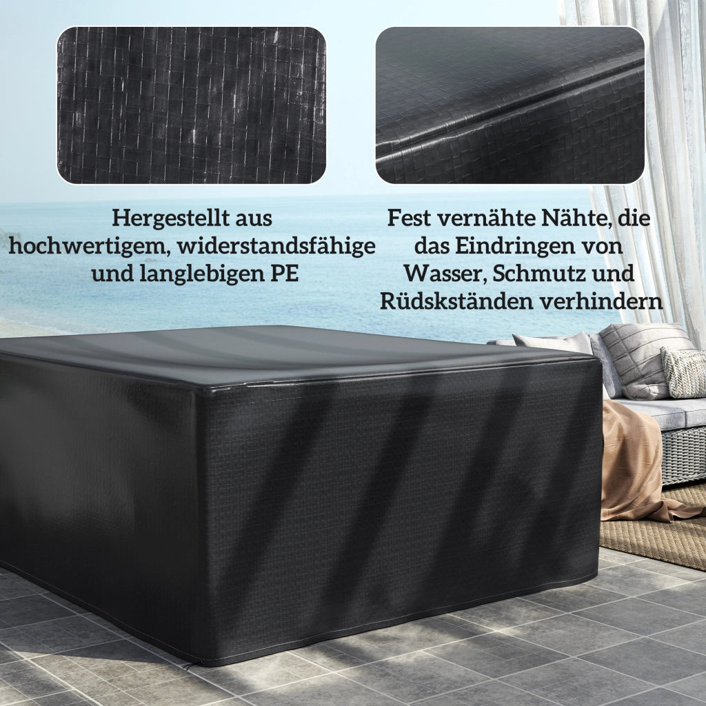 Copertura per Mobili da Giardino ¨C zephmum ¨C Nero 235x190x90cm
