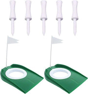 Accessori da golf da allenamento per mini golf indoor, 2 pezzi putter e 5 pezzi punte per golf.