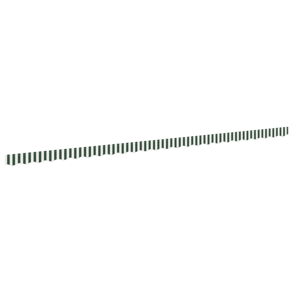 Baldacchino Valance per telaio da 6 m Verde e Bianco 5.8 x 0.2 m