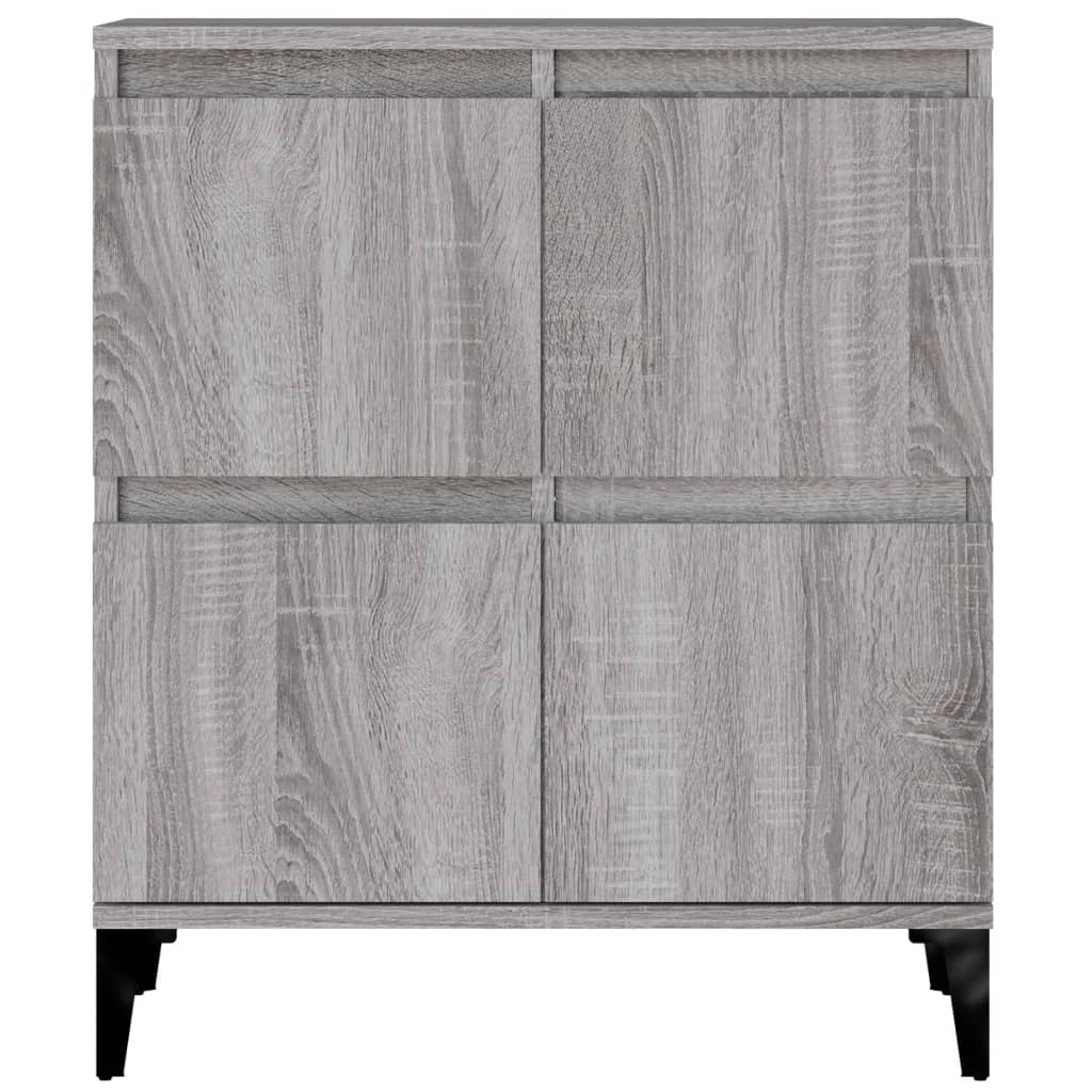 Buffet credenza cassettiera armadio mobile contenitore organizer per cucina soggiorno salotto 3 pezzi rovere Sonoma 60 x 35 x 70 cm legno ingegnerizzato grigio 02_0037167