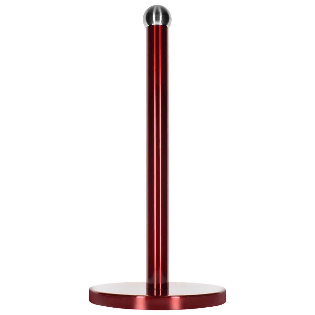 Portarotolo da cucina con effetto metallizzato e base pesante Stabile Rosso Cheffinger