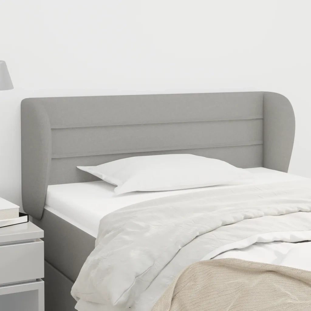 Testiera | Testata ad Orecchio Grigio Chiaro 103x23x78/88 cm in Tessuto
