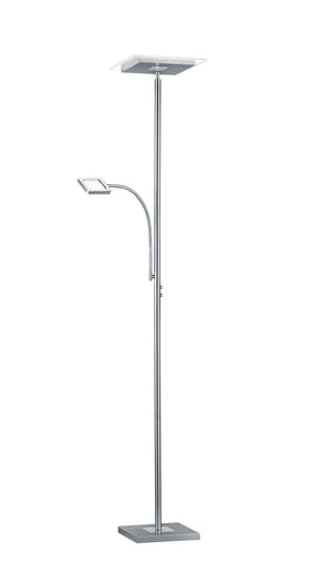 Piantana da Interno a LED in Metallo Nickel Opaco