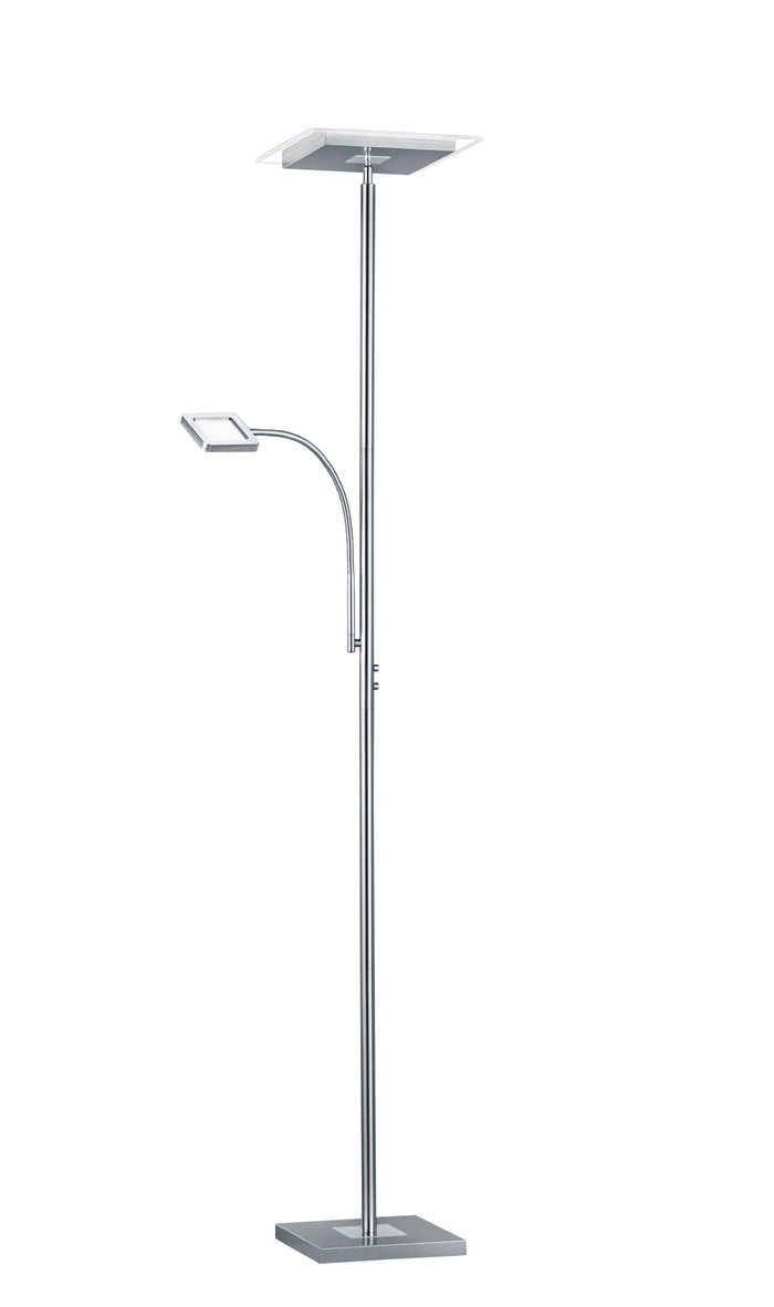 Piantana da Interno a LED in Metallo Nickel Opaco