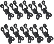 Accessori di Cucitura e Chiusure 10 Pezzi - Materiali di Attacco Tessuto - Nero/Bianco - 25mm - Per Giacche/Accessori - Adatto per Artigianato - Chiusure