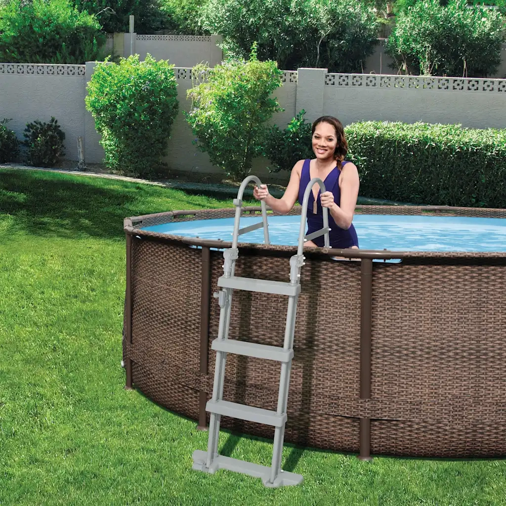 Bestway Scaletta di Sicurezza per Piscine a 4 Gradini Flowclear 122 cmcod mxl 93883