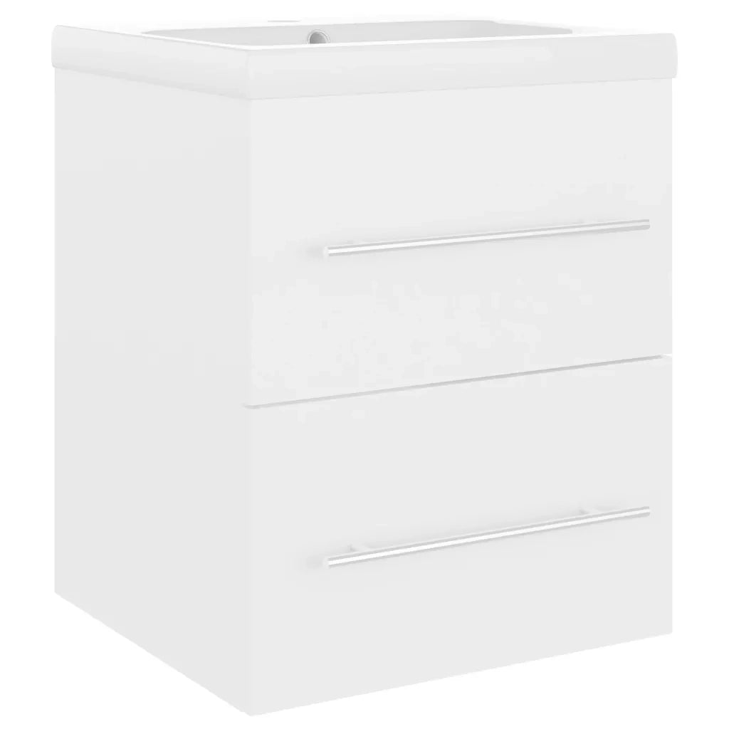 Mobile Bagno con Lavabo Integrato Bianco in Legno Multistrato 3099032